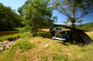 Riverside camping