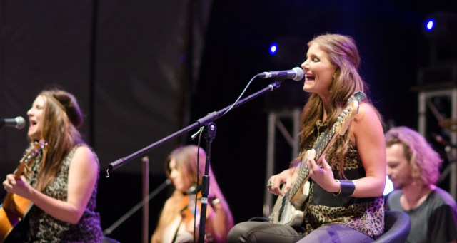 The McClymonts on stage at Tamworth