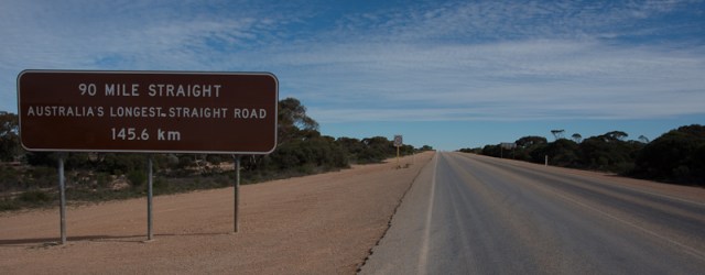 The "90 Mile Straight" is said to be the longest dead straight road in the world