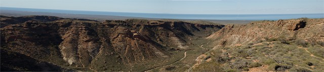 Panorama of Charles Knife canyon, Exmouth