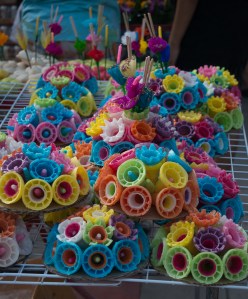 waffle cone krathongs