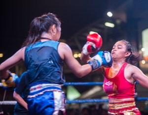 copping it on the chin ...