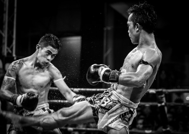 Muay Thai fighters at MBK