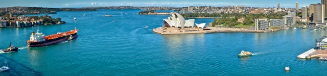 View of Sydney Harbour from lookout, Harbour Bridge